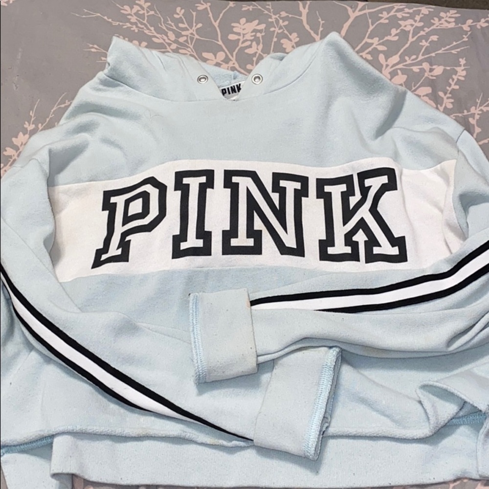Pink VS pullover crop top